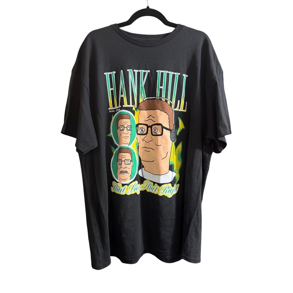 King of the Hill "That Boy Ain't Right" Hank Hill Black T-Shirt Size 3X New